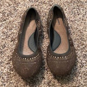 Studded & suede ballet flat- Chaste Hush Puppies